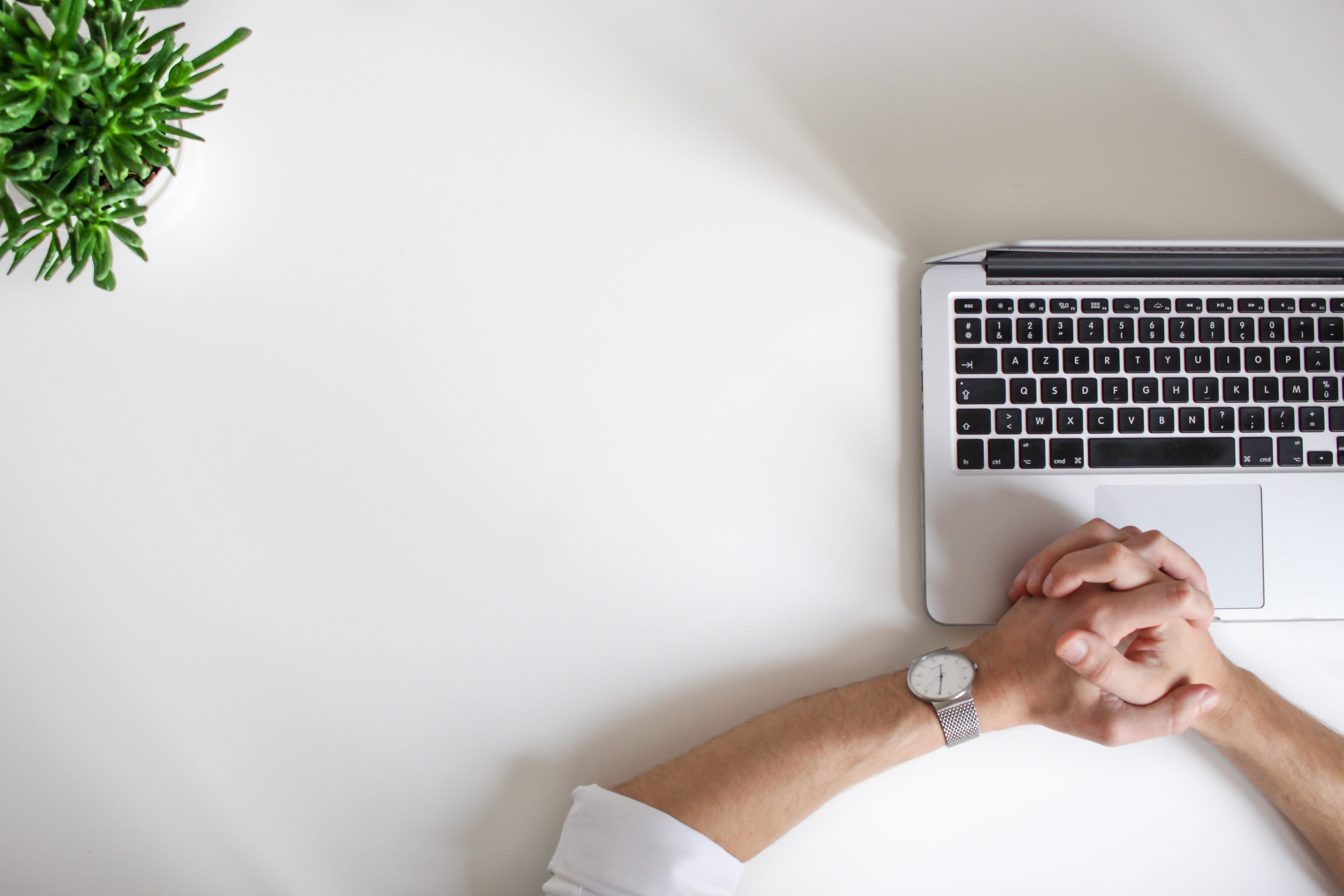 man working on desk